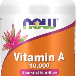 NOW Supplements, Vitamin A 10,000 IU, Eye Health*, Essential Nutrition, 100 Softgels