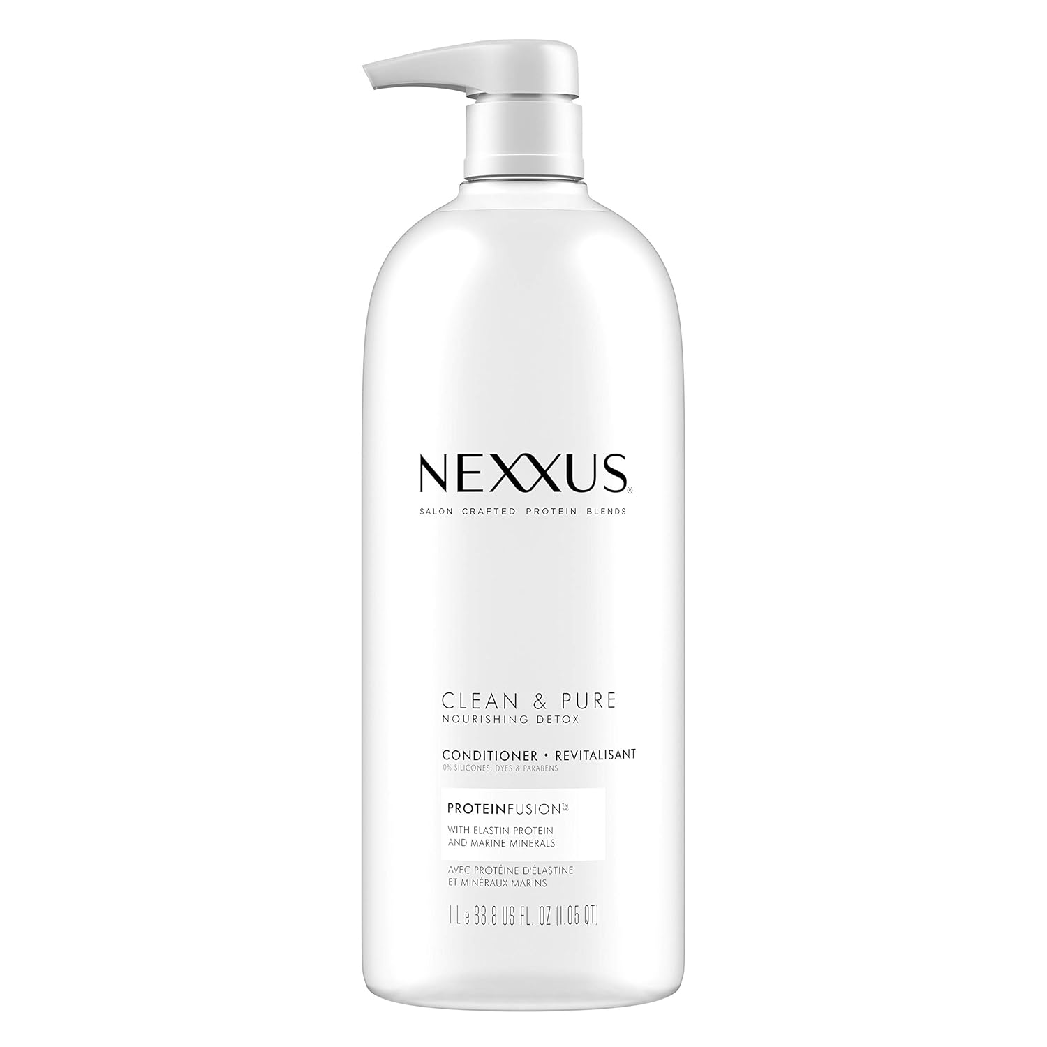 Nexxus Clean and Pure Conditioner, With ProteinFusion, Nourished Hair Care Silicone, Dye And Paraben Free 33.8 oz Nexxus Clean and Pure Conditioner, With ProteinFusion, Nourished Hair Care Silicone, Dye And Paraben Free 33.8 oz