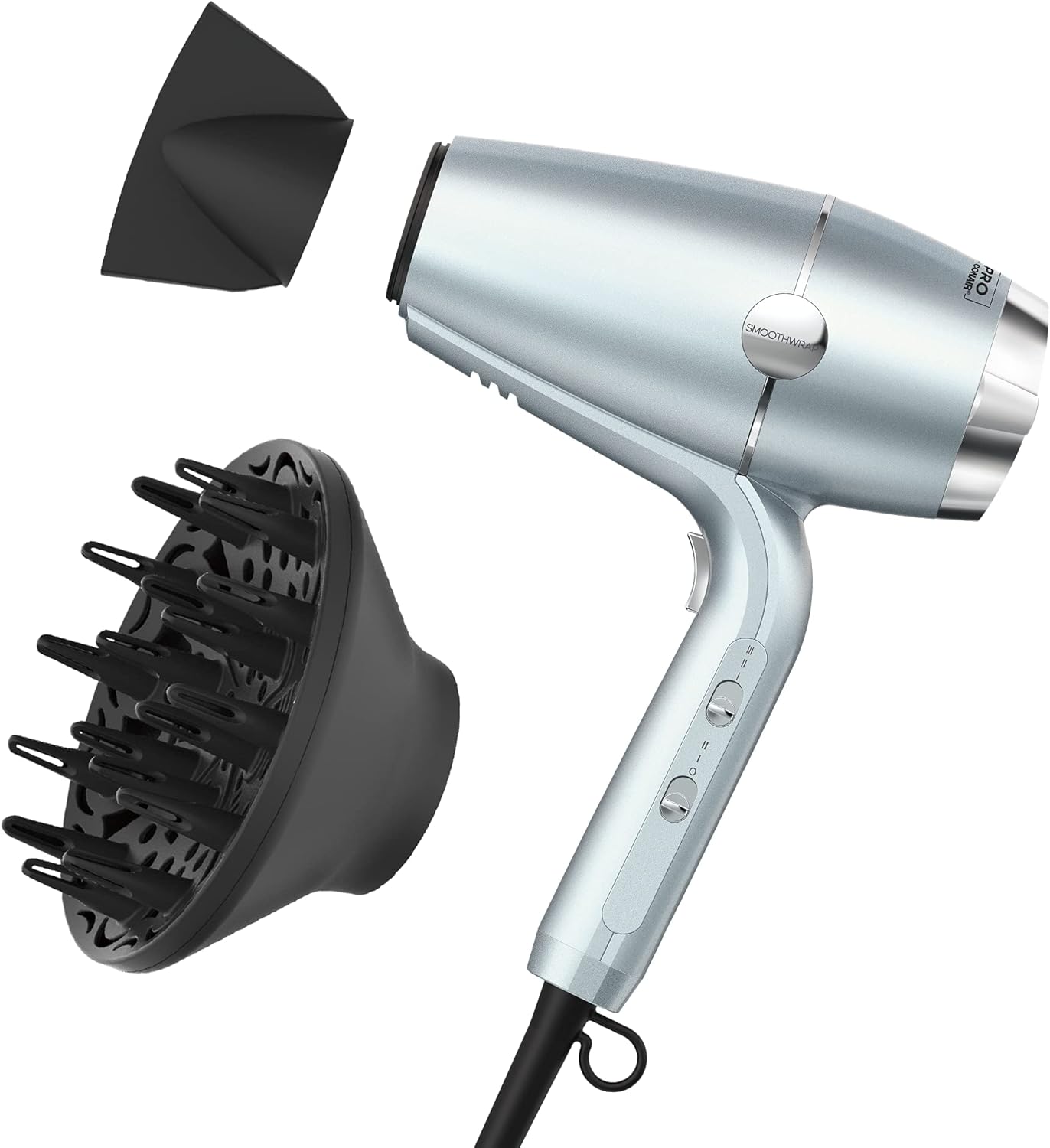 INFINITIPRO BY CONAIR SmoothWrap Hair Dryer with Diffuser | Blow Dryer for Less Frizz, More Volume and Body | With Advanced Plasma and Ceramic Technology | Mint INFINITIPRO BY CONAIR SmoothWrap Hair Dryer with Diffuser | Blow Dryer for Less Frizz, More Volume and Body | With Advanced Plasma and Ceramic Technology | Mint
