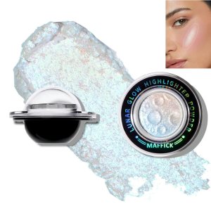 Glitter Highlighter Chameleon Palette, Face Multichrome Eyeshadow Highlighter Makeup, Holographic Sparkle Highlighting Illuminator Powder, Silky Creamy Shimmer Eye Shadow