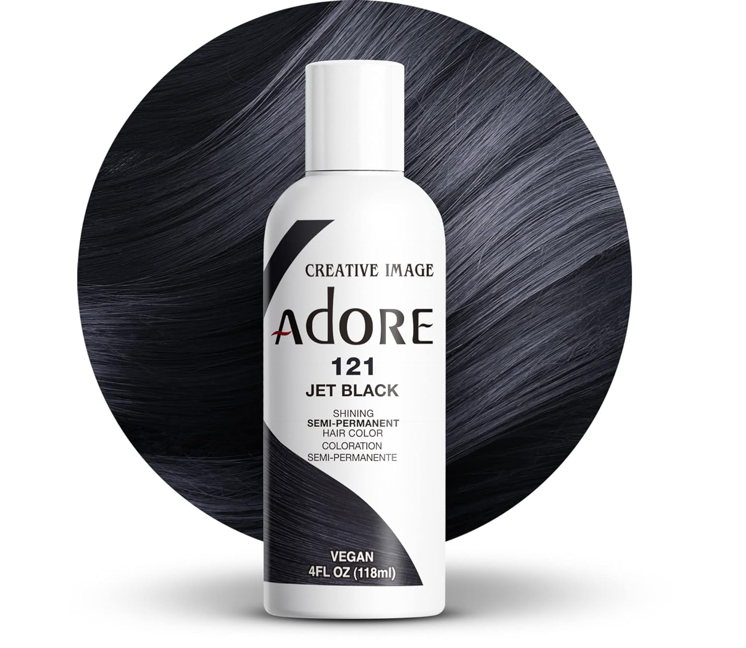 Adore Semi Permanent Hair Color – Vegan and Cruelty-Free Blue Hair Dye – 4 Fl Oz – 121 Jet Black (Pack of 1) Adore Semi Permanent Hair Color – Vegan and Cruelty-Free Blue Hair Dye – 4 Fl Oz – 121 Jet Black (Pack of 1)