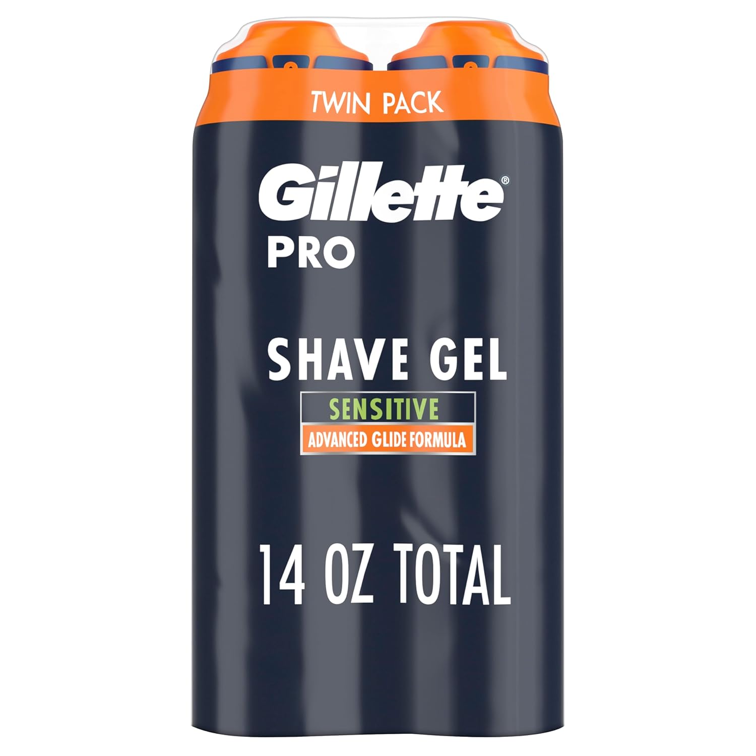 Gillette PRO Shaving Gel For Men Cools To Soothe Skin And Hydrates Facial Hair, TWIN PACK – Total 14oz, ProGlide Sensitive 2 in 1 Shave Gel Gillette PRO Shaving Gel For Men Cools To Soothe Skin And Hydrates Facial Hair, TWIN PACK – Total 14oz, ProGlide Sensitive 2 in 1 Shave Gel