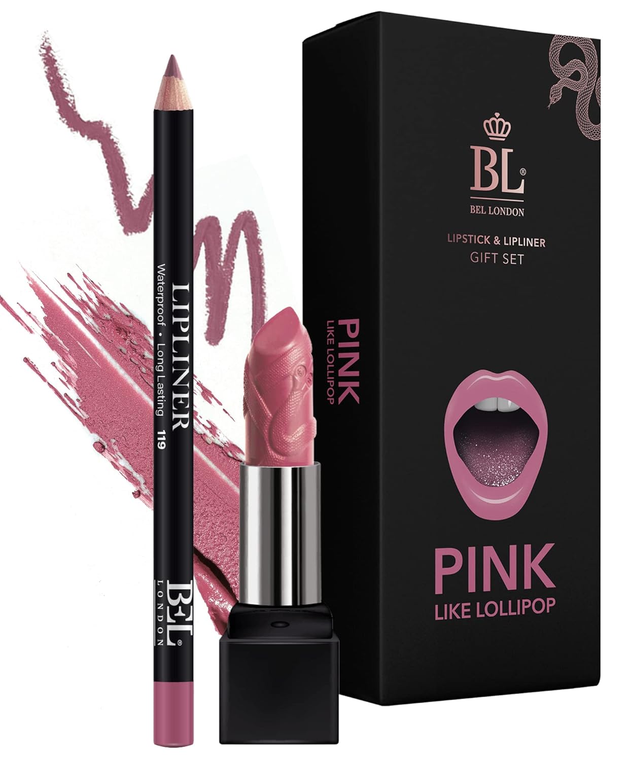 BL Color Matched Lip Liner & Lipstick Set (Pink) – Full-Coverage Argan Long Lasting Lipstick and Lip Liner Set With Natural Oils for Nourishment, Hydration, & Protection – Chemical-Free BL Color Matched Lip Liner & Lipstick Set (Pink) – Full-Coverage Argan Long Lasting Lipstick and Lip Liner Set With Natural Oils for Nourishment, Hydration, & Protection – Chemical-Free