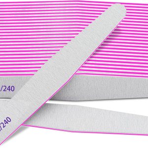 Professional Nail Files, Emery Board Nail File for Natural Nails 100/180/240 Grit Nail Files for Acrylic Nails 12pcs Fine Grit Nail File Manicure Tools Coarse Fingernail Files (180/240 Grit)