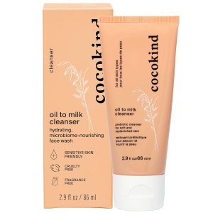 Cocokind Oil to Milk Face Wash, Oil Based Cleanser and Oil Makeup Remover – Cleansing Oil, Cleansing Milk and Cream Cleanser for Face