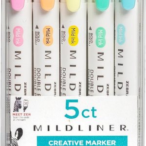 Zebra Pen MILDLINER 5/PK FLUORESCNT, Multicolors