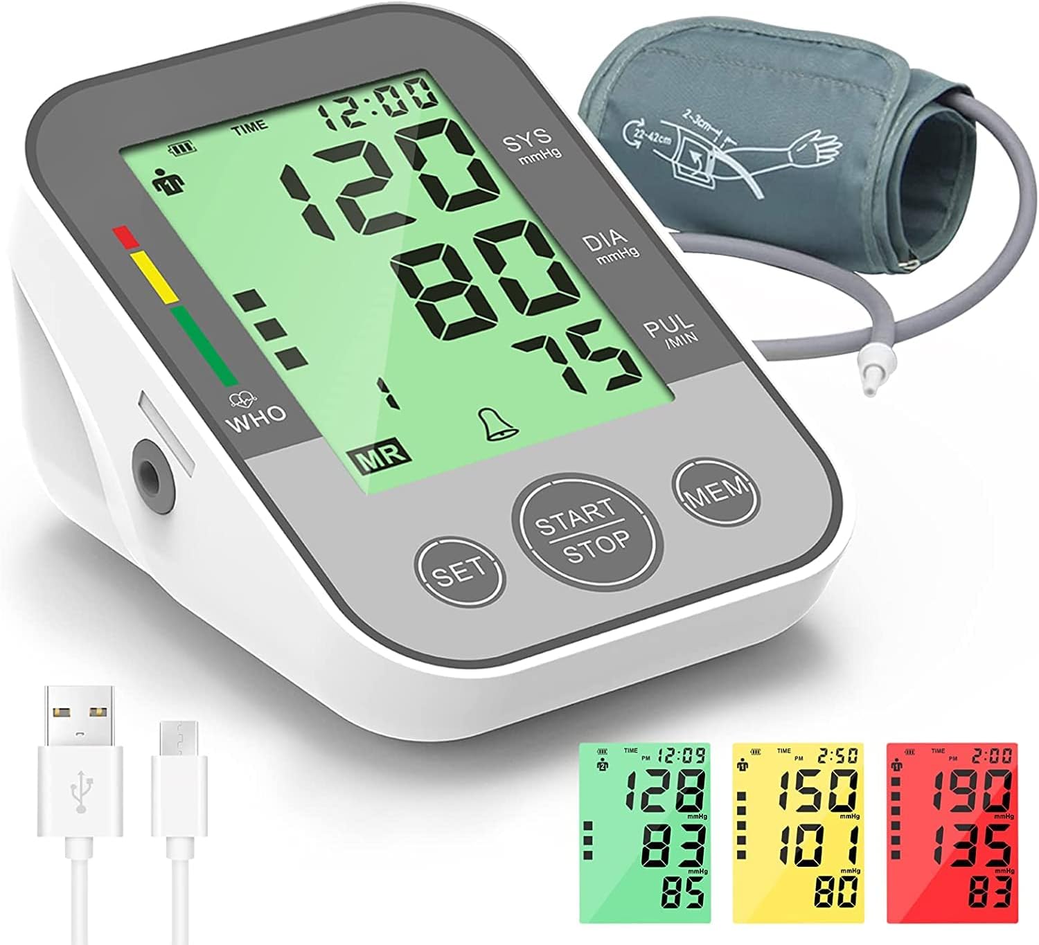 Blood Pressure Monitor, PANACARE Automatic Blood Pressure Machine for Upper Arm (Gray) Blood Pressure Monitor, PANACARE Automatic Blood Pressure Machine for Upper Arm (Gray)