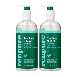 Renpure Tea Tree & Mint Purifying Body Wash 24oz, 2-pack