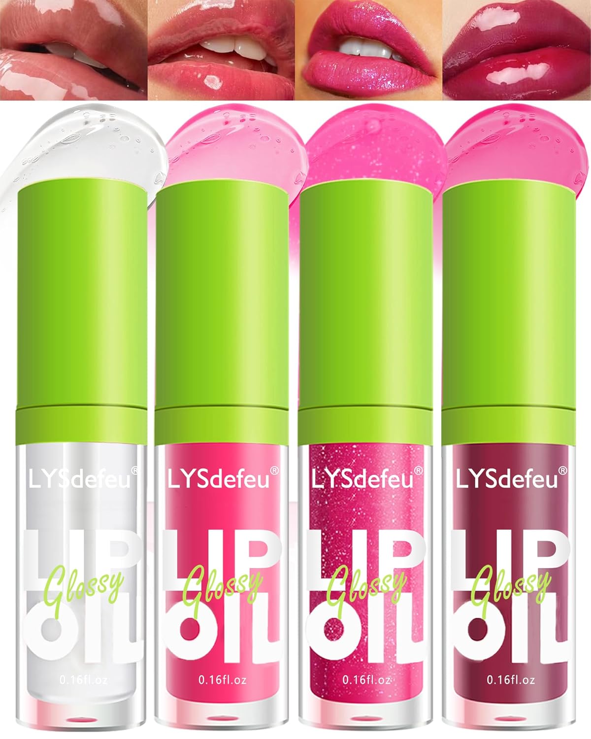 4 Colors Lip Oil Lip Glaze,Hydrating Tinted Plumping Lip Gloss,Fat Lip Oil Drip,Big Brush Head Clear Pink Shiny Glow Reviver Lip Care Oil,Long Lasting Non-sticky Transparent Lip Oil,Makeup Gift-SetA 4 Colors Lip Oil Lip Glaze,Hydrating Tinted Plumping Lip Gloss,Fat Lip Oil Drip,Big Brush Head Clear Pink Shiny Glow Reviver Lip Care Oil,Long Lasting Non-sticky Transparent Lip Oil,Makeup Gift-SetA
