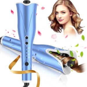 Automatic Curling Iron, Auto Hair Curler with 1″ Large Rotating Barrel & Adjustable Temps & Timer, Anti-Tangle & Anti-Scald, Fast Heating Hair Curling Wand for Hair Styling, Auto Shut-Off