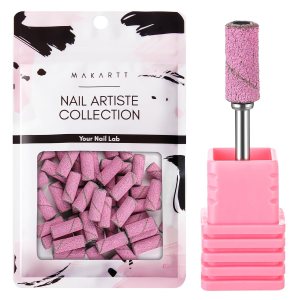 Makartt Sanding Bands for Nail Drill, 180 Medium Grits Nail Sanding Bands with Mandrel Nail Drill Bit , 50 Pcs Small Sanding Bands for Gel Nail Removing Shaping Manicure Tools for DIY Salon Use