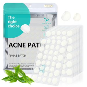 PITHER Pimple Patches for Face, Hydrocolloid Invisible Absorbing Acne Patches Cystic Zit Stickers, Acne Spot Dots Cute Round Shape 12mm 9mm Blemish Cover for Skin Care (288 Count)
