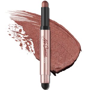 FOCALLURE No Crease Eyeshadow Stick, Creamy Eye Shadow Stick, Matte & Shimmer Eyeshadow Pencil, Smudge-proof, Built-in Smudger, PAINT THE TOWN RED