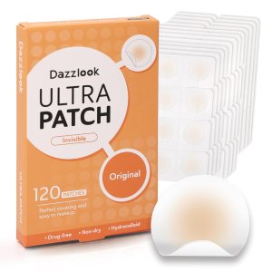 Ultra Pimple Patches – Hydrocolloid Acne Patch for Covering Zits and Blemishes Breakouts Spot Acne Dots Stickers for Face and Skin (120 count) 3 Size Day and Night Use