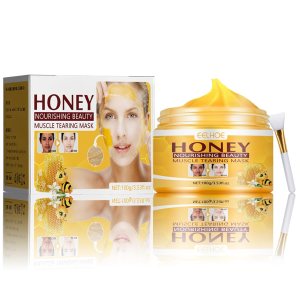 Rejuvenating Honey Tear-Off Mask, Honey Nourishing Beauty Muscle Tearing Mask, Honey Peel Off Masks for Face Smooth Tighten Wrinkle Cleanser for Acne-Prone Skin (1)