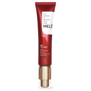 MELE Face Moisturizer 24 Hours Of Broad Spectrum Protection From UVA, UVB And Blue Light Moisturizer With SPF Dew The Most SPF 30 With Niacinamide And Vitamin E 1 oz, White
