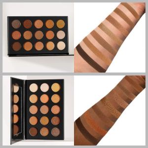 Nude Gold Eyeshadow Palette Natural Naked Smokey Warm Neutral 15 Shades, DE’LANCI Ultra-Blendable High Pigmented Matte Shimmer Matallic Long Lasting Waterproof Eye Shadow Pallet, Travel Size Makeup
