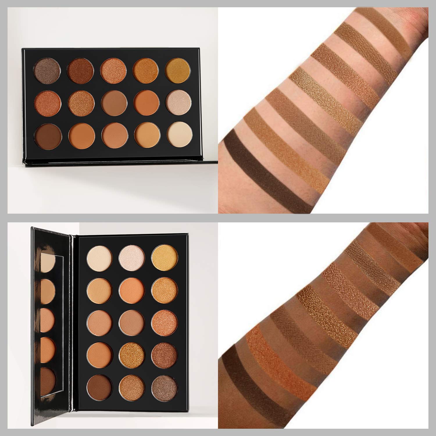 Nude Gold Eyeshadow Palette Natural Naked Smokey Warm Neutral 15 Shades, DE’LANCI Ultra-Blendable High Pigmented Matte Shimmer Matallic Long Lasting Waterproof Eye Shadow Pallet, Travel Size Makeup Nude Gold Eyeshadow Palette Natural Naked Smokey Warm Neutral 15 Shades, DE’LANCI Ultra-Blendable High Pigmented Matte Shimmer Matallic Long Lasting Waterproof Eye Shadow Pallet, Travel Size Makeup