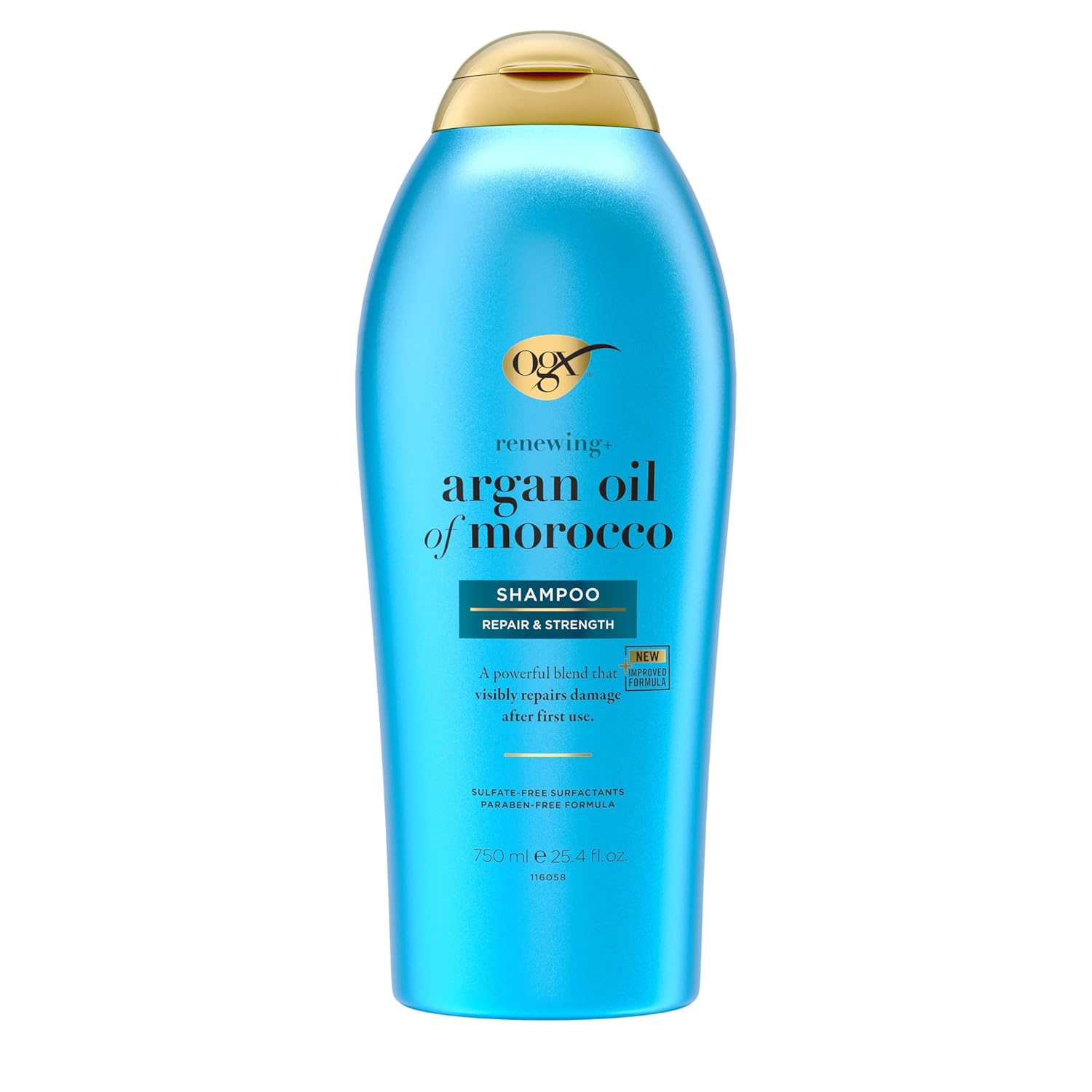 OGX Renewing + Argan Oil of Morocco Shampoo, Damage Repair Shampoo & Argan Oil to Help Strengthen & Repair Dry, Damaged Hair, Paraben-Free, Sulfate-Free Surfactants, 25.4 fl. oz OGX Renewing + Argan Oil of Morocco Shampoo, Damage Repair Shampoo & Argan Oil to Help Strengthen & Repair Dry, Damaged Hair, Paraben-Free, Sulfate-Free Surfactants, 25.4 fl. oz