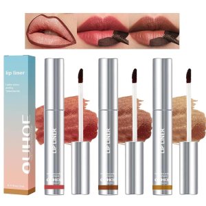 3PCS Peel Off Lip Stain Tattoo, Peel Off Lip Liner Tattoo, Long Lasting Lip Stain Peel Off, Infused with Hyaluronic Acid & Vitamin E, Lip Makeup Gift for Women