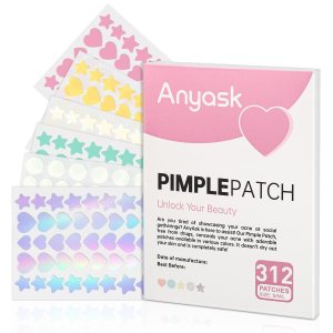 Pimple Patches for Face, 312 Counts Acne Patches 3 Size ( S, M, L), Hydrocolloid Patch for Covering Zits and Blemishes, Invisible Natural Spot Cover Stickers with Tea Tree Oil for Face and Skin