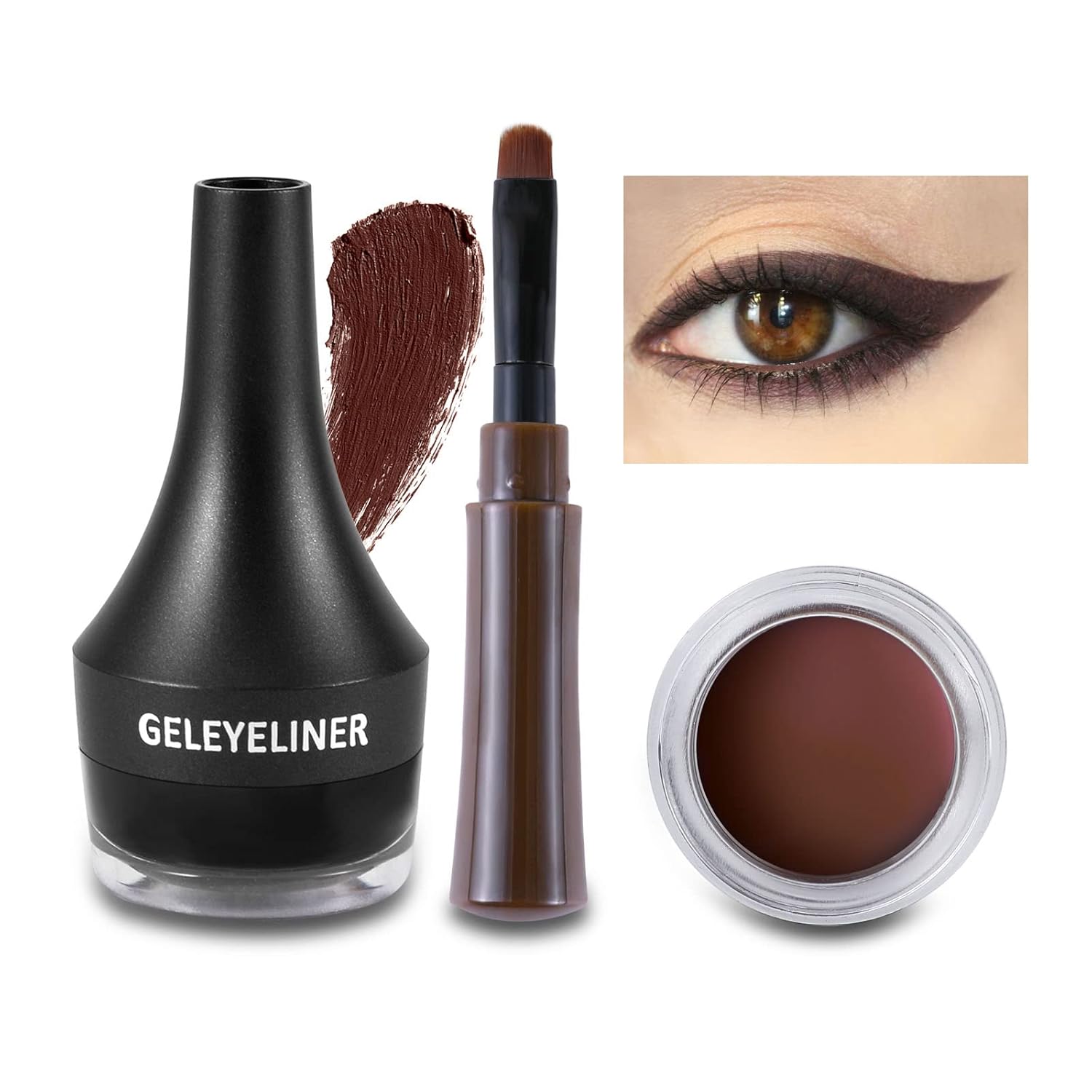 Boobeen Eyeliner Waterproof Gel Eyeliner Smudge-proof Eye Liner Gel Makeup High Pigment Eye Makeup Set Easy to Apply Long-lasting For All Day Boobeen Eyeliner Waterproof Gel Eyeliner Smudge-proof Eye Liner Gel Makeup High Pigment Eye Makeup Set Easy to Apply Long-lasting For All Day