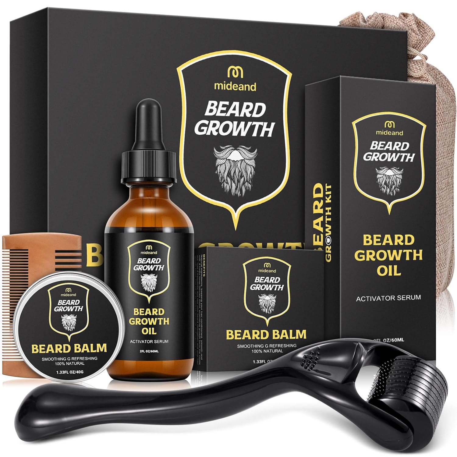Beard Growth Kit, Beard Kit for Men, Handmade Beard Growth Oil (2oz), Beard Balm, Beard Comb, Beard Growth Kit for Spot/Patchy Beard, Anniversary &Birthday Gifts for Men Him Boyfriend Husband Dad Beard Growth Kit, Beard Kit for Men, Handmade Beard Growth Oil (2oz), Beard Balm, Beard Comb, Beard Growth Kit for Spot/Patchy Beard, Anniversary &Birthday Gifts for Men Him Boyfriend Husband Dad