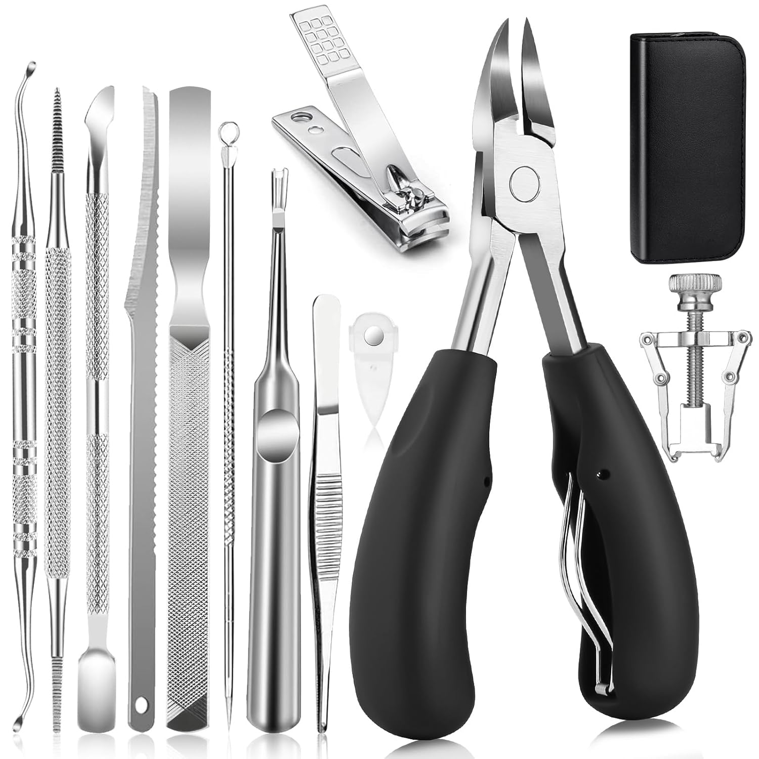 Modacraft 11PCS Ingrown Toenail Removal Kit, Effective Ingrown Toenail Treatment with Toenail Clippers for Thick Toenails, Ingrown Toenail Corrector and Other Predicure Tools Kit for Feet and Hand Modacraft 11PCS Ingrown Toenail Removal Kit, Effective Ingrown Toenail Treatment with Toenail Clippers for Thick Toenails, Ingrown Toenail Corrector and Other Predicure Tools Kit for Feet and Hand