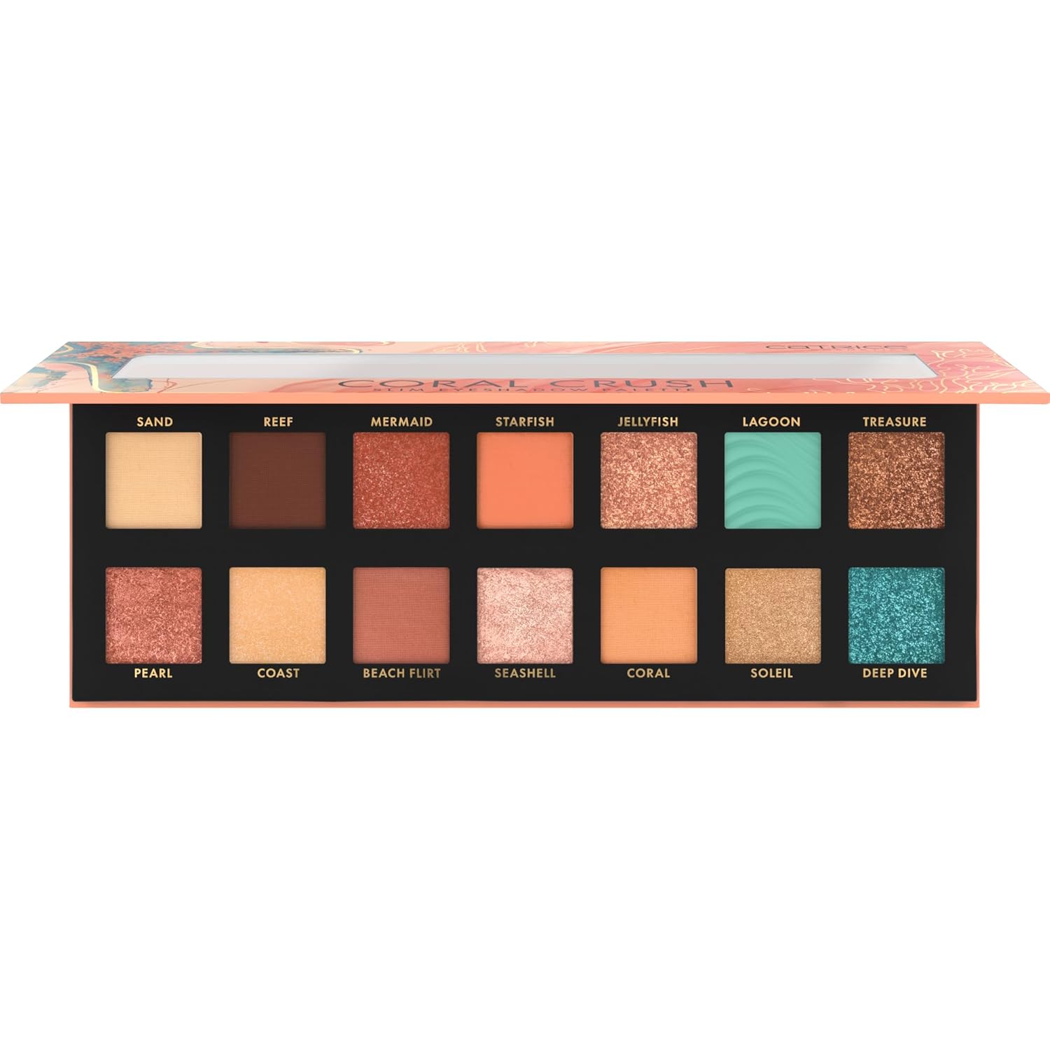 Catrice | Coral Crush Slim Eyeshadow Palette | 14 Highly-Pigmented Matte, Shimmer, & Metallic Shades | Vegan & Cruelty Free Catrice | Coral Crush Slim Eyeshadow Palette | 14 Highly-Pigmented Matte, Shimmer, & Metallic Shades | Vegan & Cruelty Free
