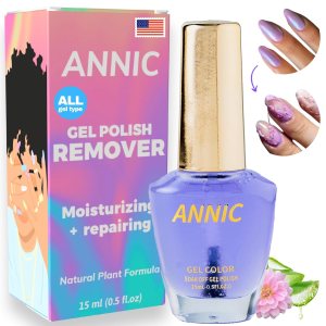 ANNIC Gel Nail Polish Remover – Natural Gel Polish Remover No Need Foil Soaking or Wrapping, Gel Polish Remover for Nails 3-5 Minutes, Gel Remover For Nails Easy and Quick Gel Nail Remover