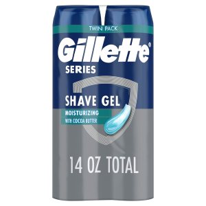 Gillette Series 3X Action Shave Gel, Moisturizing Twin Pack (7 Ounce Each)