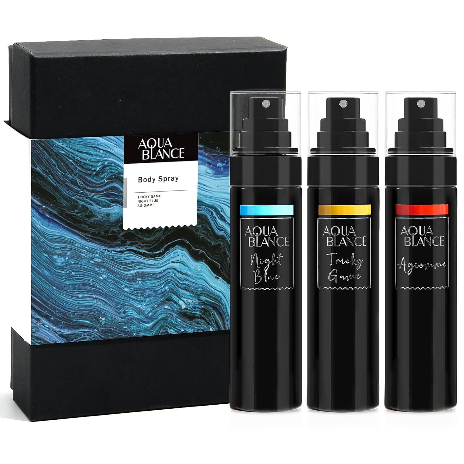 Body Spray For Men, Mens Body Spray, Deodorant For Men Refreshing Fragrance Mist, Pack of 3, Each 3.4 Fl Oz, Tricky Game, Blue, Agiomme Body Spray For Men, Mens Body Spray, Deodorant For Men Refreshing Fragrance Mist, Pack of 3, Each 3.4 Fl Oz, Tricky Game, Blue, Agiomme