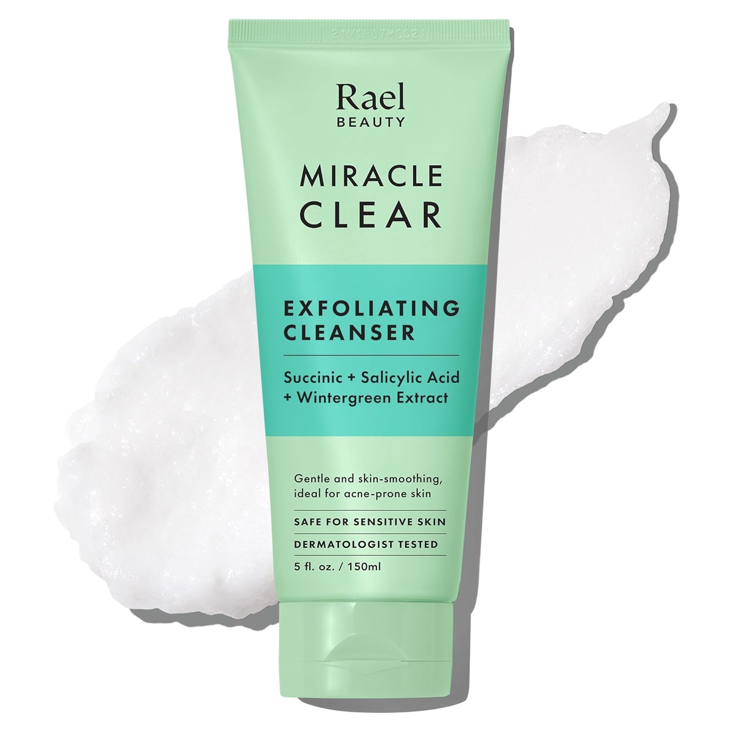 Rael Face Wash, Miracle Clear Exfoliating Cleanser – Face Cleanser for Oily & Acne Prone Skin, Korean Skincare, Gentle Facial Cleanser, Hydrating, w/Succinic Acid, Vegan, Cruelty Free (5.1 fl. oz) Rael Face Wash, Miracle Clear Exfoliating Cleanser – Face Cleanser for Oily & Acne Prone Skin, Korean Skincare, Gentle Facial Cleanser, Hydrating, w/Succinic Acid, Vegan, Cruelty Free (5.1 fl. oz)