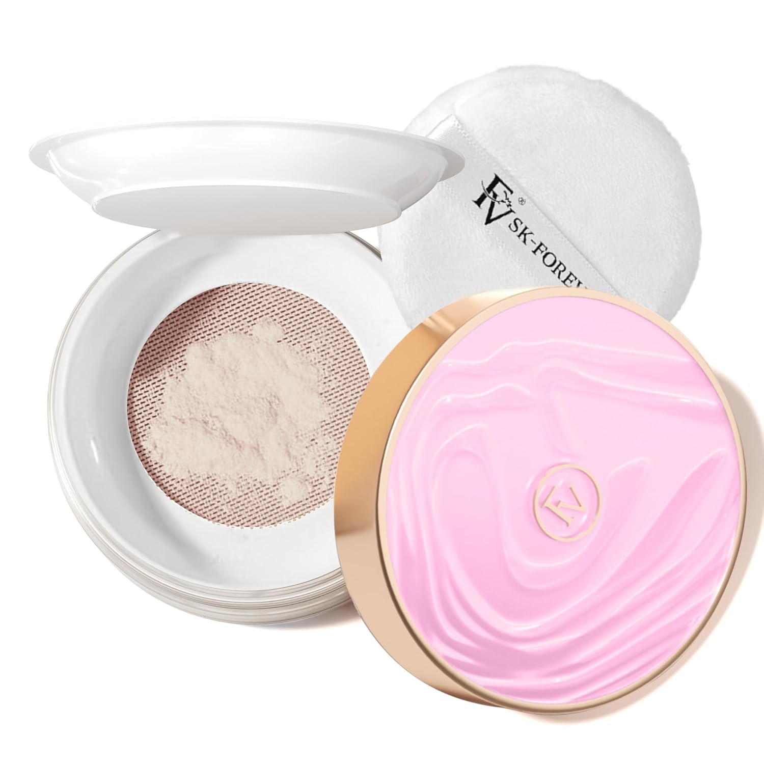 FV Translucent Loose Face Powder, Long Lasting & Lightweight Setting Powder with Matte Finish, Fine Powder for Natural Look, Minimizing Pores and Fine Lines Baking Powder 0.35oz (10g) FV Translucent Loose Face Powder, Long Lasting & Lightweight Setting Powder with Matte Finish, Fine Powder for Natural Look, Minimizing Pores and Fine Lines Baking Powder 0.35oz (10g)