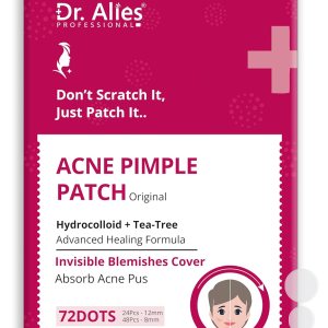 Hydrocolloid Acne Pimple Patch – 72 Dots | Fast Healing Spot Stickers for Zits and Blemishes | Vegan and Cruelty-Free | Skin and Face Care