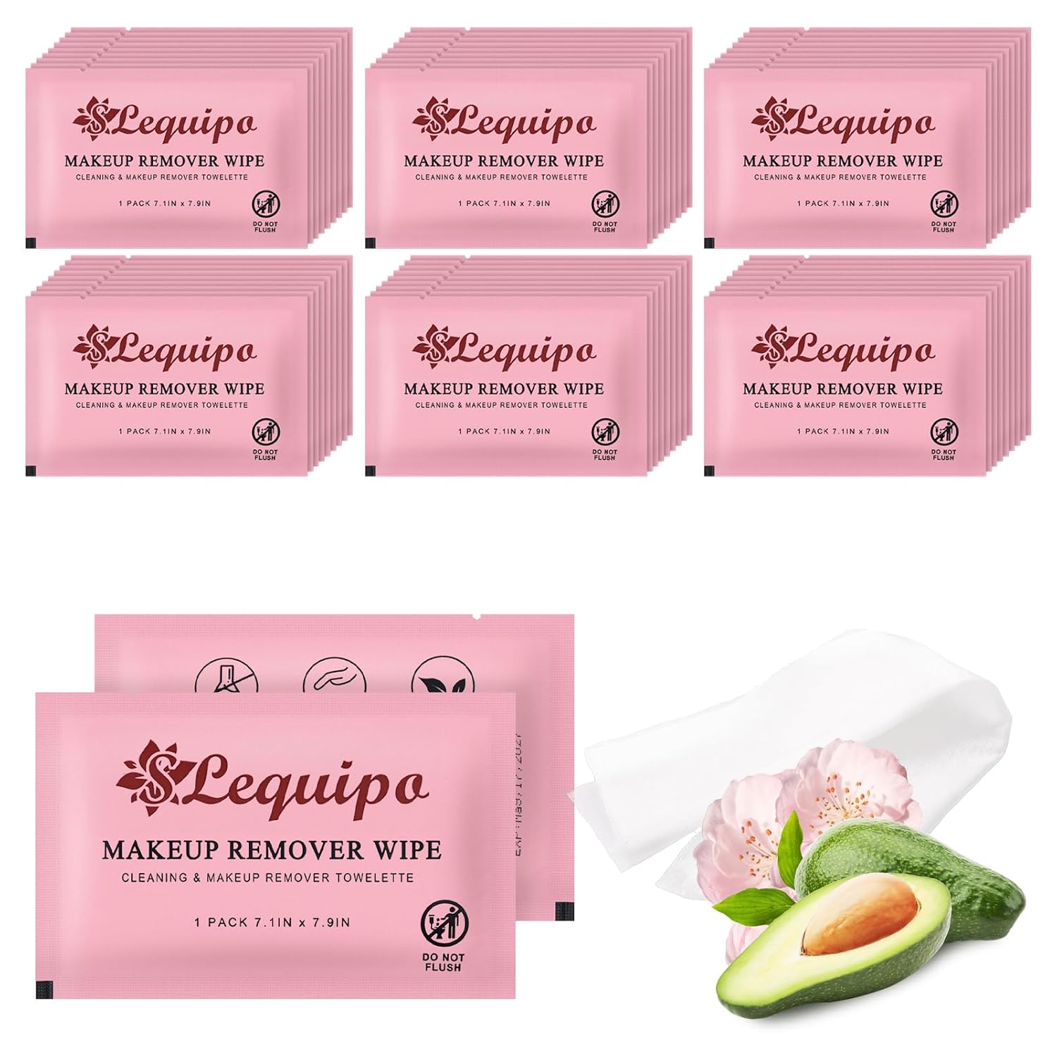 50 pcs Individually Wrapped Makeup Remover Wipes Bulk Single Makeup Remover Cloth Travel Towelette Makeup Remover Cloth for Face (PINK) 50 pcs Individually Wrapped Makeup Remover Wipes Bulk Single Makeup Remover Cloth Travel Towelette Makeup Remover Cloth for Face (PINK)