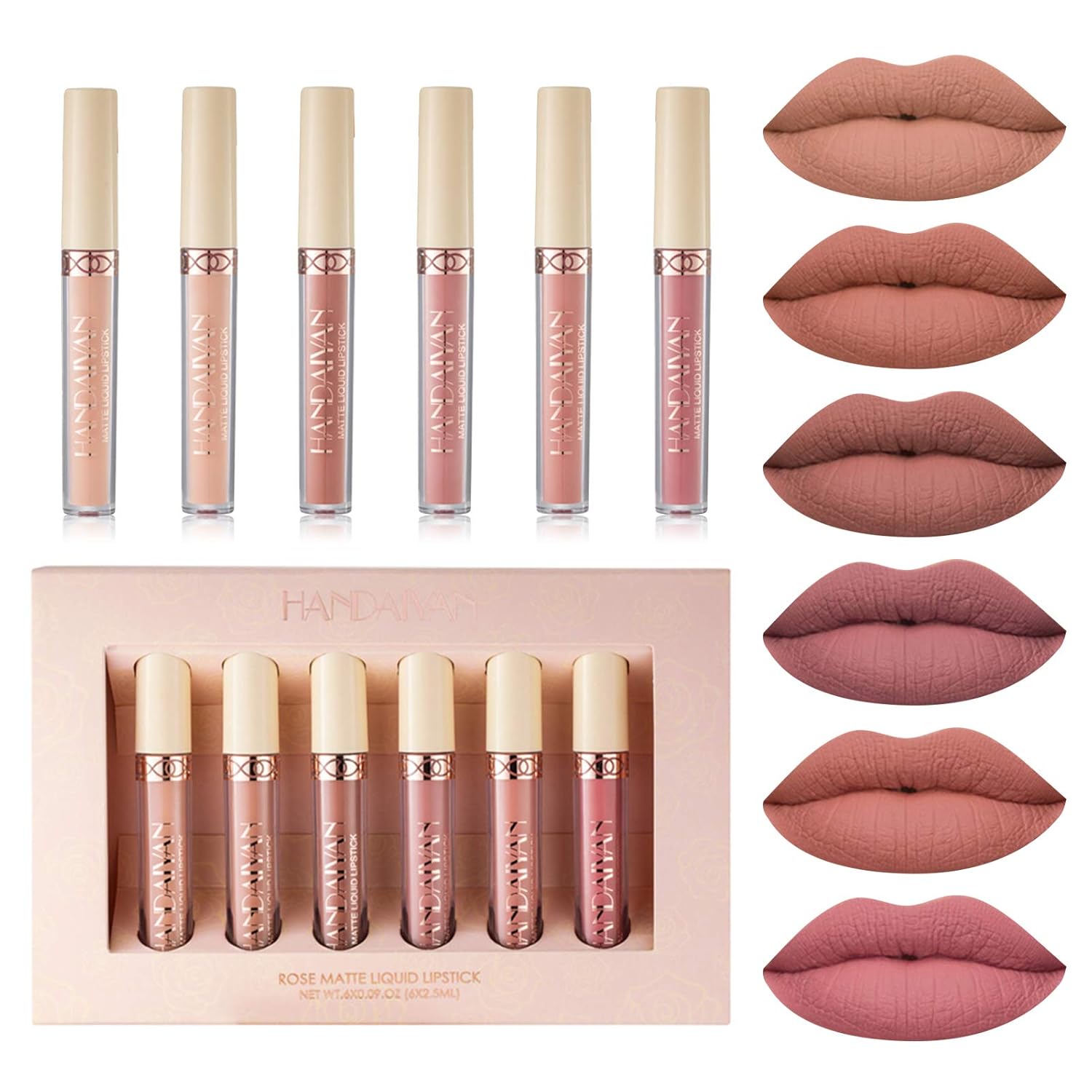 BONNIE CHOICE 6Pcs Nude Matte Liquid Lipstick Set, Waterproof Long Lasting Non-Stick Cup Nude Lipstick 24 Hour Not Fade Matte Lipstick Professional Lip Gloss Makeup Mother’s Day Gift Sets for Women BONNIE CHOICE 6Pcs Nude Matte Liquid Lipstick Set, Waterproof Long Lasting Non-Stick Cup Nude Lipstick 24 Hour Not Fade Matte Lipstick Professional Lip Gloss Makeup Mother’s Day Gift Sets for Women