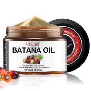 Uocasi Batana Oil for Hair Growth (4.2 OZ), 100% Pure and Natural Batana Oil, Batana Oil Organic for Promoting Hair Growth, Prevent Dry Hair & Hair Loss, Eliminate Hair Split Ends, black