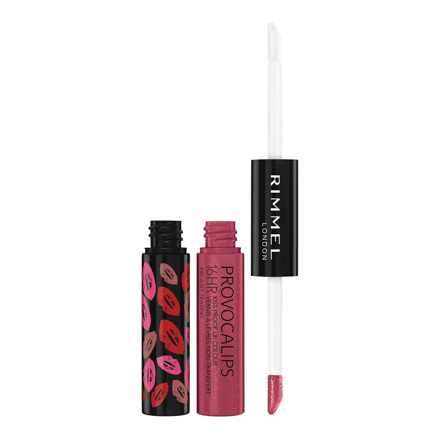 Rimmel London Provocalips 16hr Kiss-Proof Lip Color – Two-Step Liquid Lipstick to Lock in Color and Shine – 005 Just Teasing, .14 fl.oz. Rimmel London Provocalips 16hr Kiss-Proof Lip Color – Two-Step Liquid Lipstick to Lock in Color and Shine – 005 Just Teasing, .14 fl.oz.