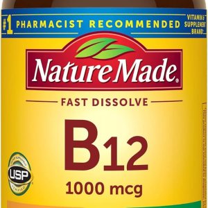 Nature Made Vitamin B12 1000 mcg, Easy to Take Sublingual B12 for Energy Metabolism Support, 150 Sugar Free Fast Dissolve Tablets, 150 Day Supply