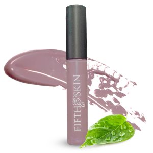 Fifth & Skin BOTANICAL LIP GLOSS (MISTY MAUVE) Natural – 90% Organic – Gluten Free – Cruelty Free – Velvety Feel – Moisturizing Vitamin Rich