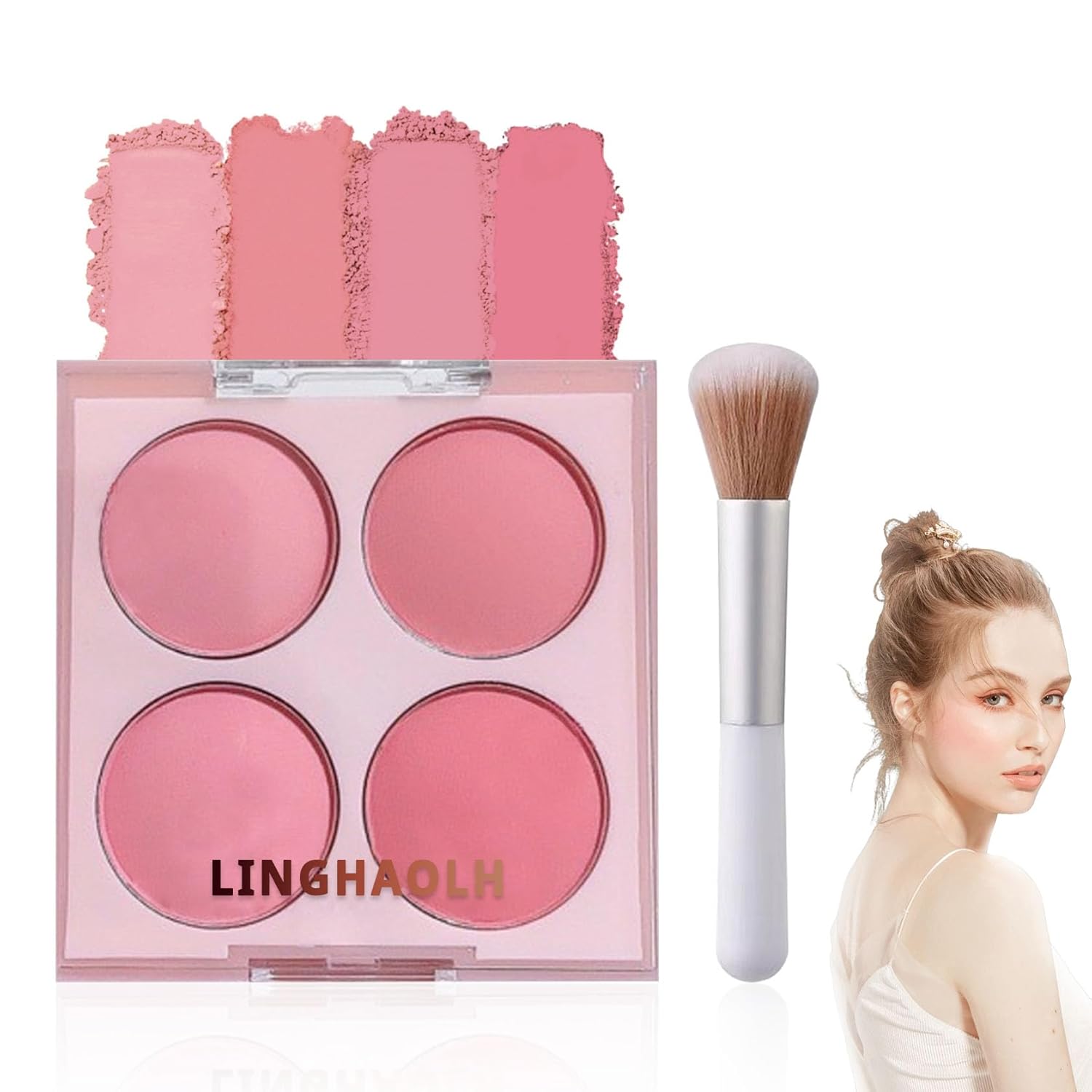 4 Colors Blush Palette for Cheeks,Face Matte Contour Blush Makeup Palette,Buildable Shimmer Facial Cheek Blusher Shades,Blendable Cosmetic Makeup Blush with Blush Brush 01 4 Colors Blush Palette for Cheeks,Face Matte Contour Blush Makeup Palette,Buildable Shimmer Facial Cheek Blusher Shades,Blendable Cosmetic Makeup Blush with Blush Brush 01