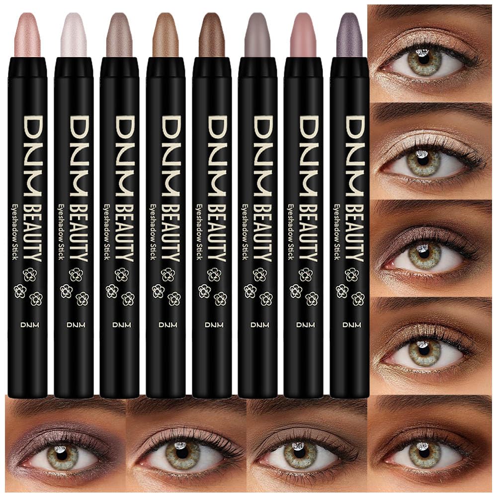 Kaely 8Pcs Cream Eyeshadow Stick Set for Eyes Makeup,Champagne Pearl Taupe Bronze Cocoa Stone Putty Smoky Amethyst,Matte Shimmer Glitter Eye Shadow Pencil Pen Crayon Bulk Waterproof,sombras para ojos Kaely 8Pcs Cream Eyeshadow Stick Set for Eyes Makeup,Champagne Pearl Taupe Bronze Cocoa Stone Putty Smoky Amethyst,Matte Shimmer Glitter Eye Shadow Pencil Pen Crayon Bulk Waterproof,sombras para ojos