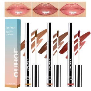 3 Colors Peel Off Lip Liner Tattoo, Peel Off Lip Stain with Matte Finish, Long Wear Lip Liner Lipstick, Long Lasting, Waterproof, Transfer-proof, Highly Pigmented Color Makeup for Women
