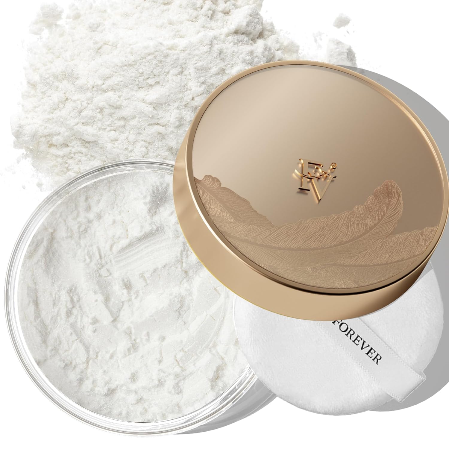 Translucent Setting Powder, FV Loose Powder for Oil Control, Shimmer Finishing Powder, Matte Finish Baking Powder Makeup, Lightweight, Talc Free Face Powder for All Skin Types, 10g, Shimmer Sheer Translucent Setting Powder, FV Loose Powder for Oil Control, Shimmer Finishing Powder, Matte Finish Baking Powder Makeup, Lightweight, Talc Free Face Powder for All Skin Types, 10g, Shimmer Sheer