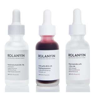 ROLANYIN SET ROLANYIN Niacinamide 10% + Zinc 1% Serum for Oil Control and Acne Treatment AND Rolanyin Peeling Solution AHA 30% + BHA 2% Exfoliating Facial Serum AND ROLANYIN Hyaluronic Acid 2% + B5