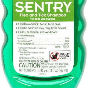 SENTRY PRO Flea and Tick Shampoo for Dogs, Rid Your Dog of Fleas, Ticks and Other Pests, Sunwashed Linen, 18 oz