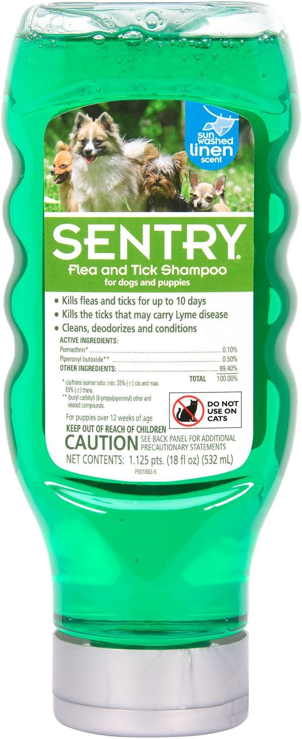 SENTRY PRO Flea and Tick Shampoo for Dogs, Rid Your Dog of Fleas, Ticks and Other Pests, Sunwashed Linen, 18 oz SENTRY PRO Flea and Tick Shampoo for Dogs, Rid Your Dog of Fleas, Ticks and Other Pests, Sunwashed Linen, 18 oz