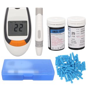 Glucose Monitor Kit, Sugar Testing Tester at Home with 50 Sugar Test Strips, 50 Lancets, 1 Lancing Devices, High Accuracy DiabetesSupplies, No Coding, Travel Size