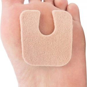 ZenToes U-Shaped Felt Callus Pads | Protect Calluses from Rubbing on Shoes | Reduce Foot and Heel Pain | Pack of 24 | 1/8” Self-Stick Pedi Cushions